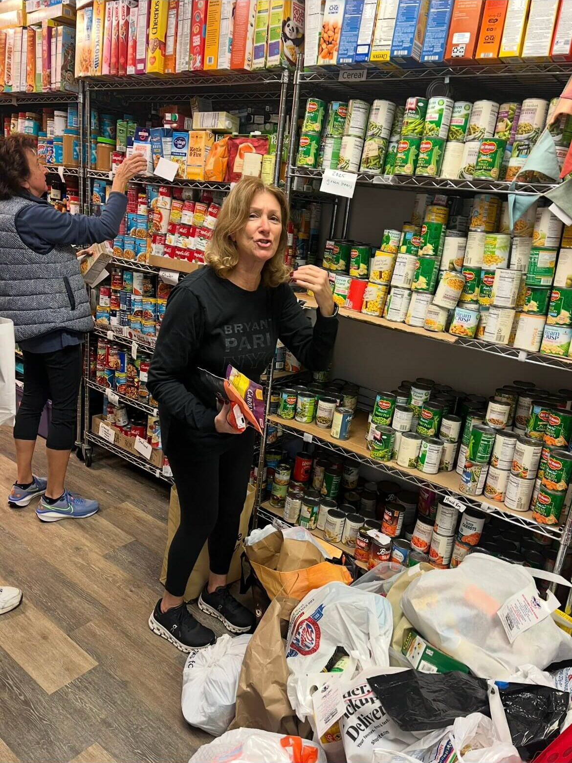 Girl preparing for a food drive. Girl preparing for a food drive.